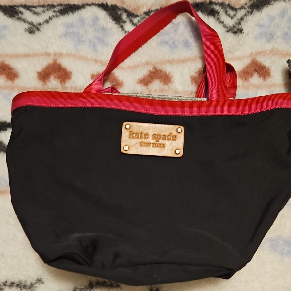 Kate Spade Black Tote with Red Accents